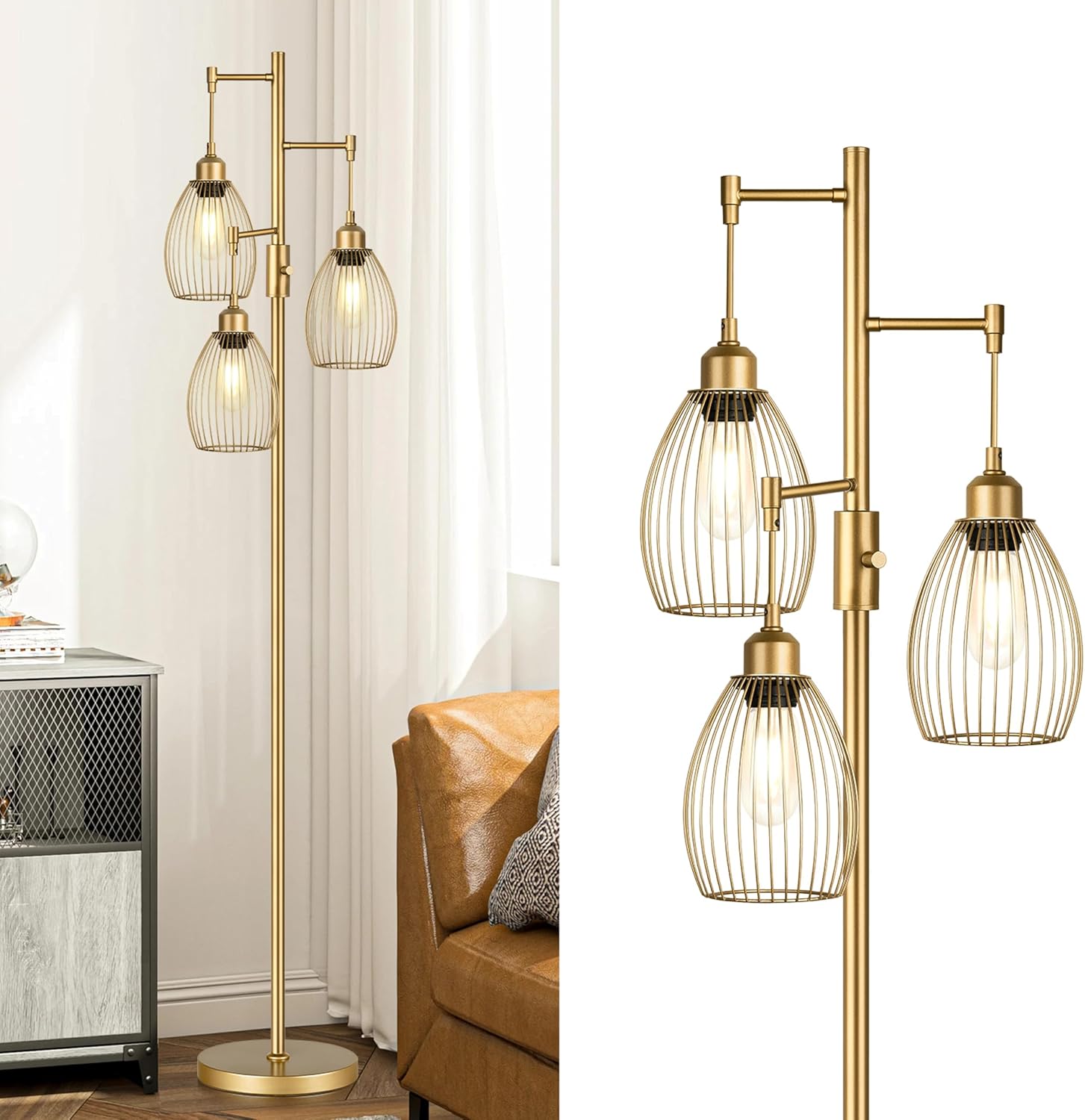 Dimmable industrial floor lamp