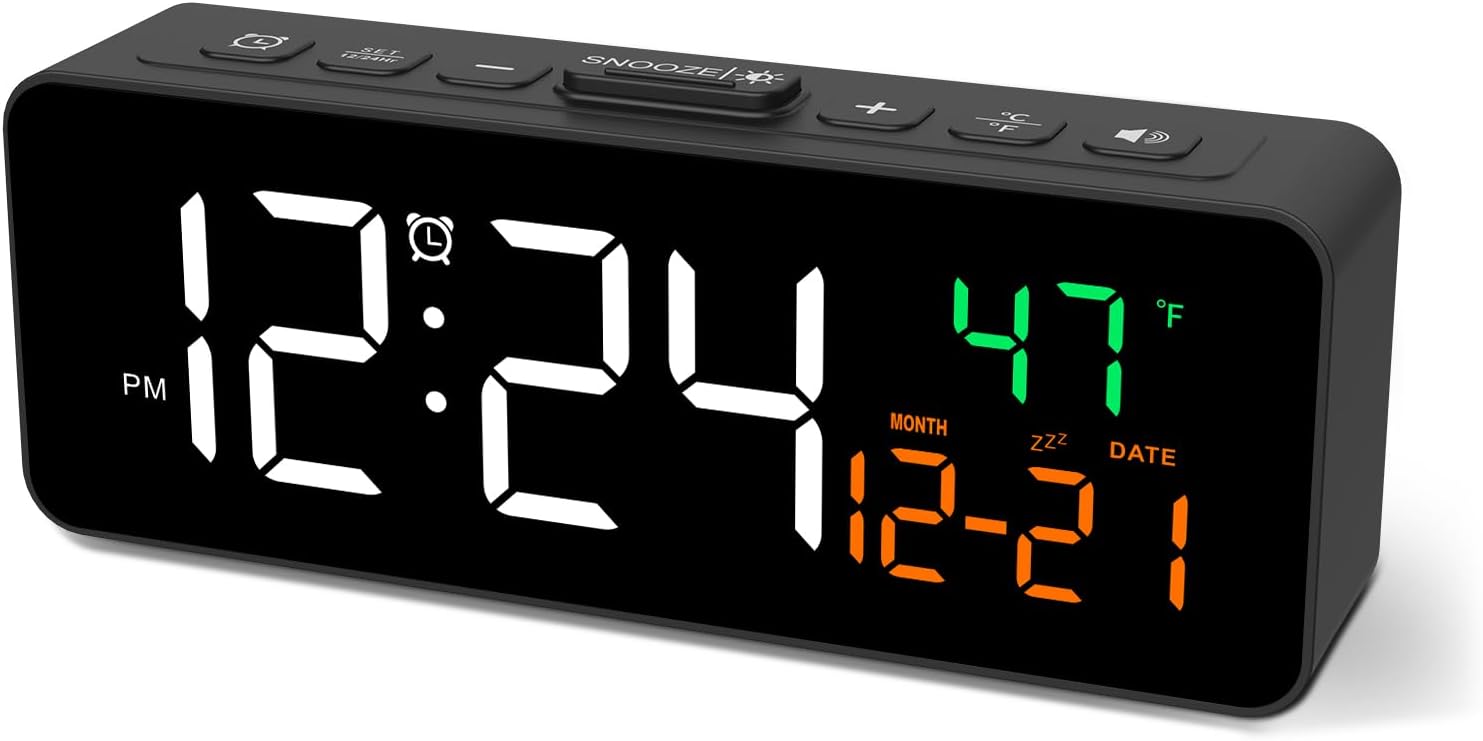Netzu 3-in-1 digital clock with temperature and date