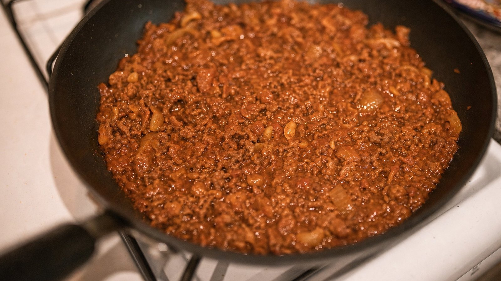 Cheeseburger Skillet: Stir in the ketchup, mustard, Worcestershire and tomato paste. Cook 1 minute, stirring