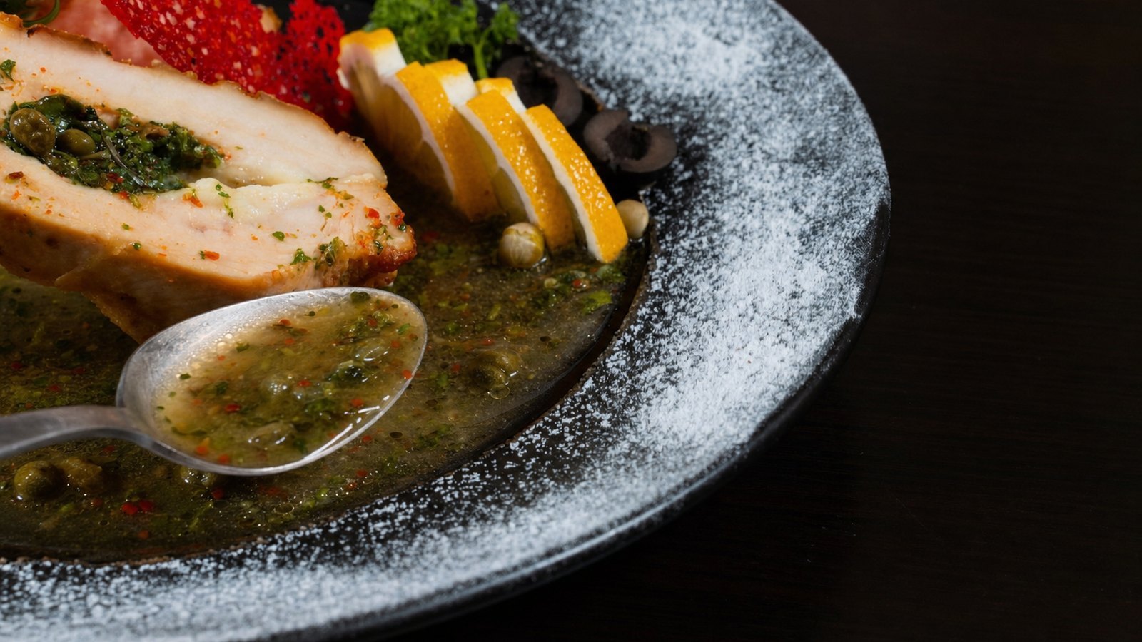 Chicken Piccata: Add the broth and lemon juice. Simmer 3 to 4 minutes until the sauce thickens slightly and coats a spoon