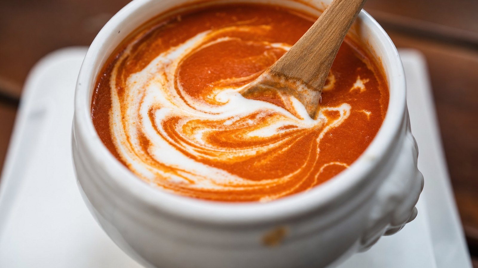Creamy Tomato Soup: Return the pot to low heat and stir in the cream. Warm gently for 3 to 5 minutes without boiling