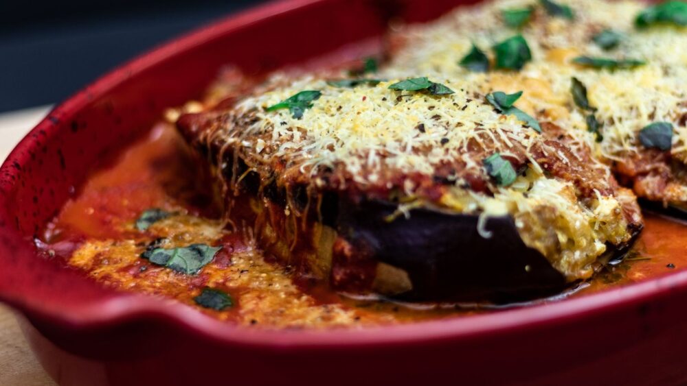 Eggplant Parmesan (Crisp Baked Layers, No Frying)