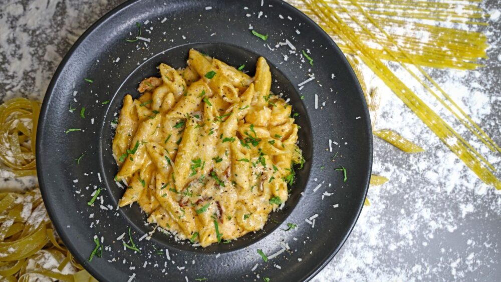 Pumpkin Pasta with Brown Butter and Sage (Creamy and Savory)