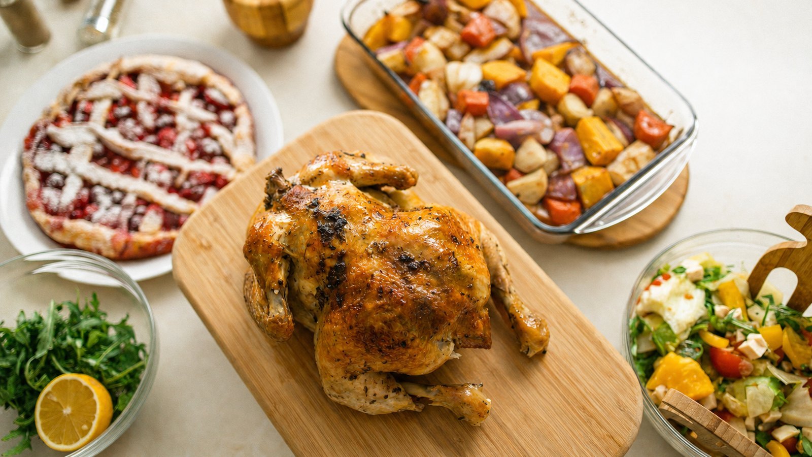 Roast Chicken with Root Vegetables: Transfer the chicken to a cutting board and rest for 15 minutes. If the vegetables need more browning, return