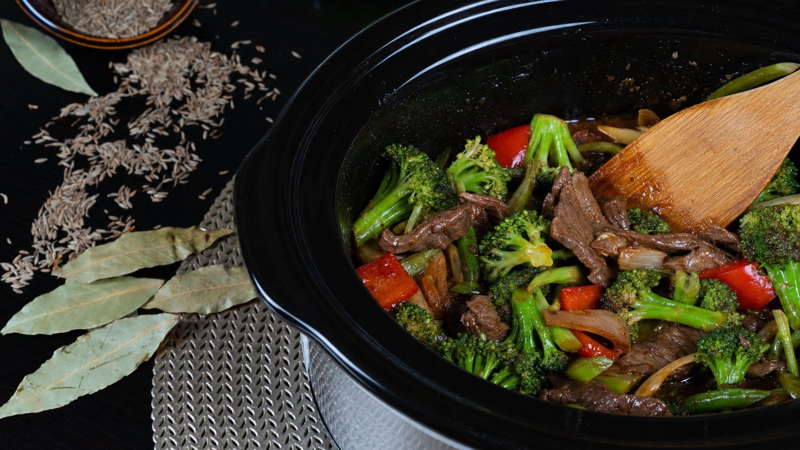 Slow Cooker Beef and Broccoli: Stir in the broccoli florets. Cover and cook on HIGH for 15 to 20 minutes more, until the broccoli is bright g
