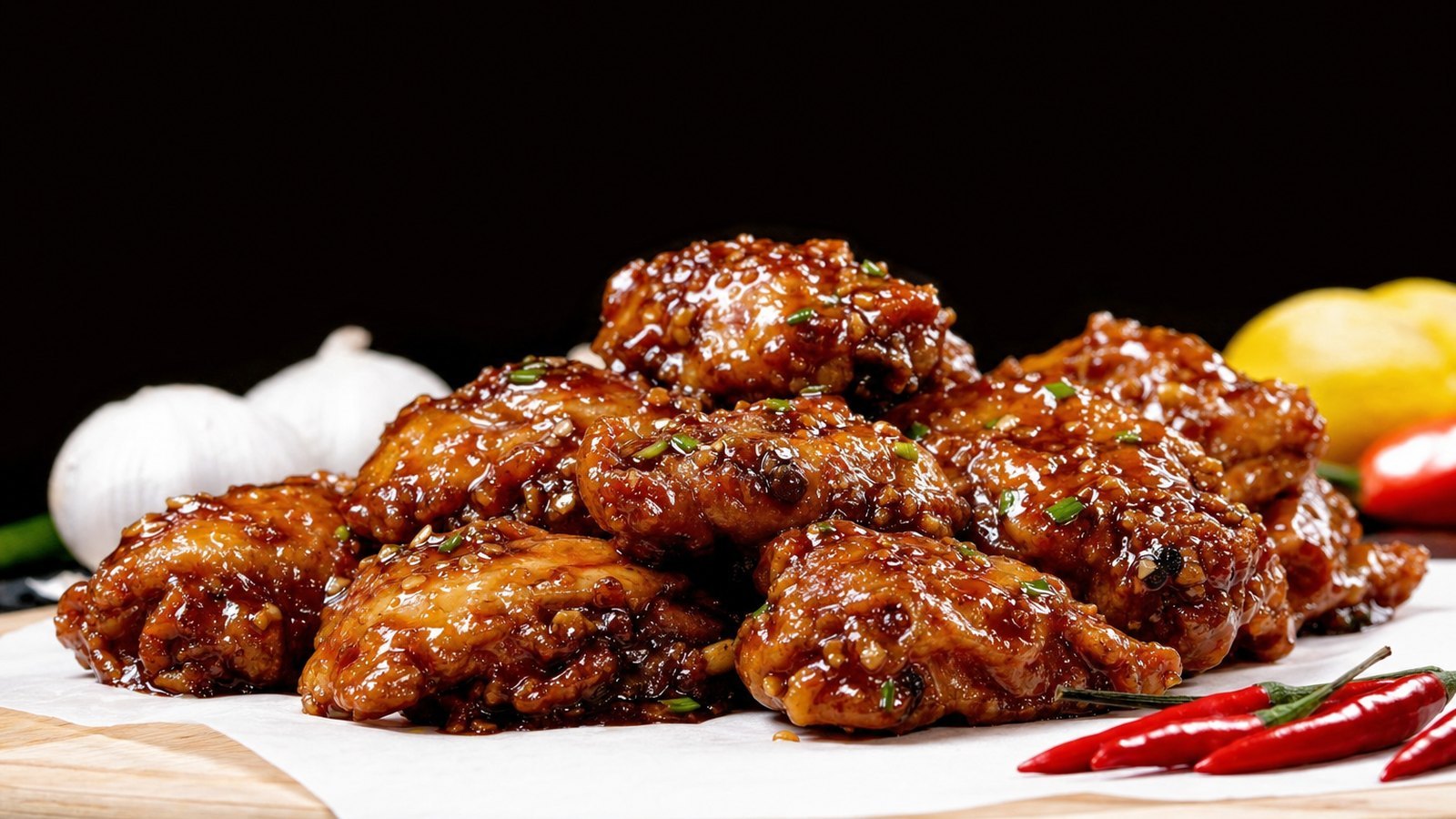 Slow Cooker Honey Garlic Chicken, plated and ready to serve