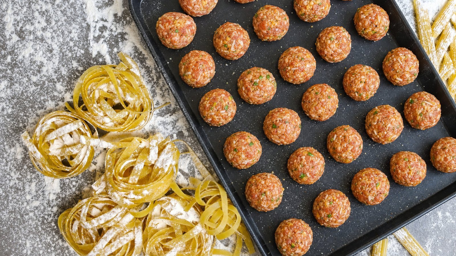 Slow Cooker Meatballs in Marinara: With wet hands, shape the mixture into 24 meatballs about 1 1/2 inches across, using a 2 tbsp scoop for even s