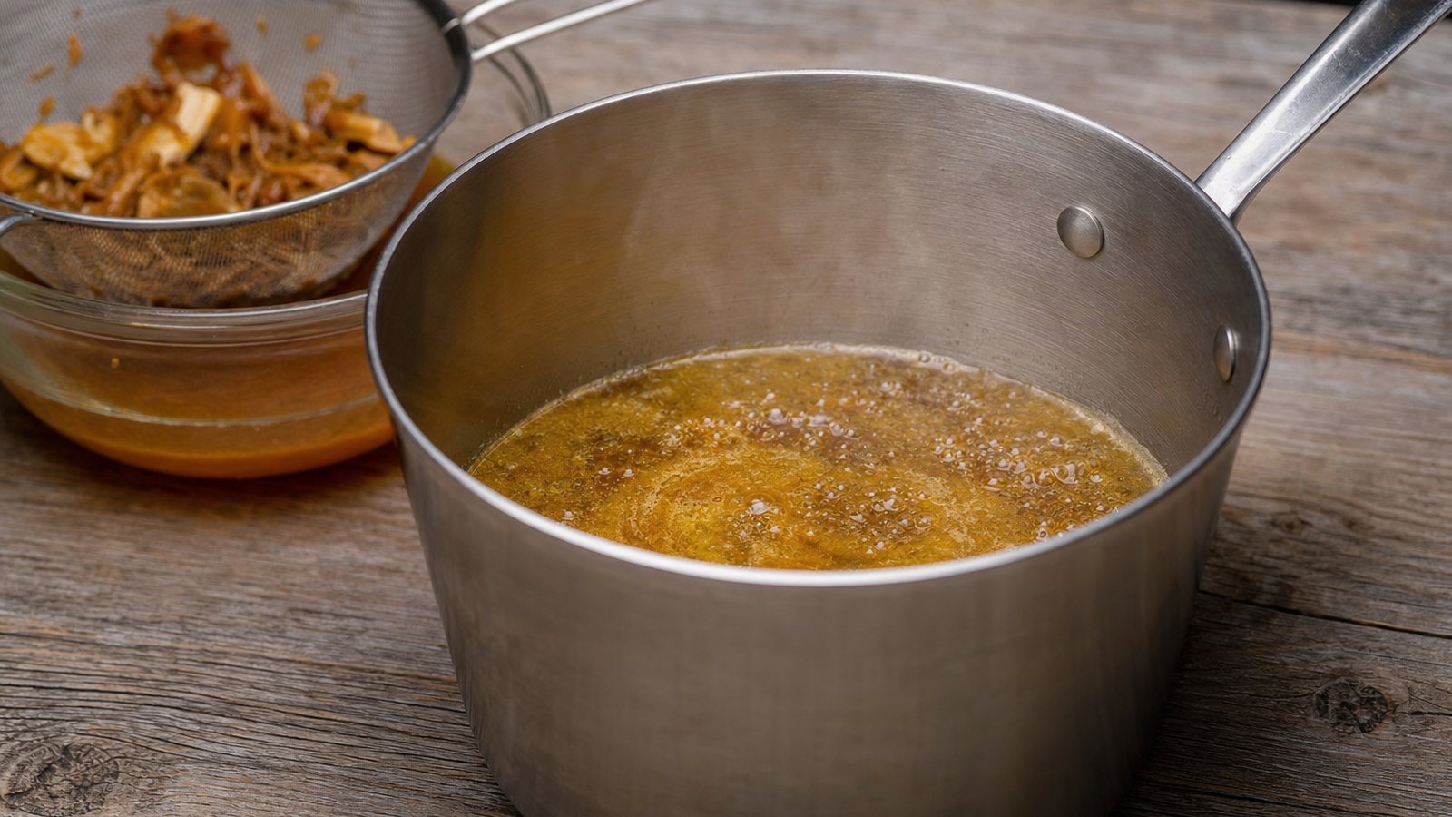 Slow Cooker Pork Carnitas: Strain the cooking liquid into a saucepan and skim the fat. Boil over high heat for 8 to 10 minutes until redu
