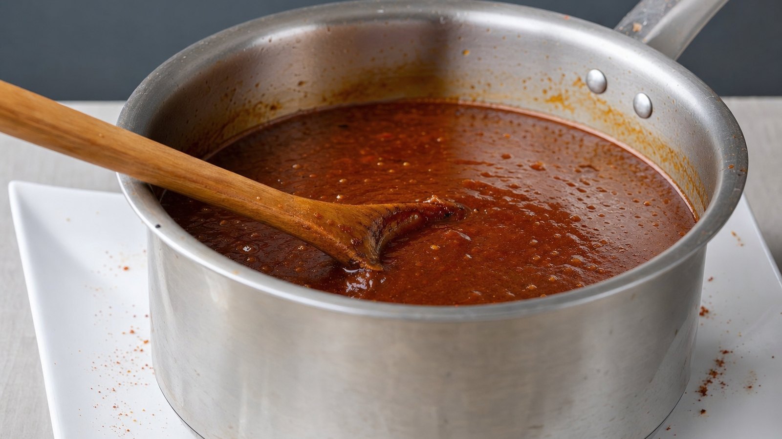 Slow Cooker Pulled Pork: Strain the cooking liquid into a saucepan and skim off the fat. Add the ketchup, 1/4 cup vinegar, 3 tbsp brown