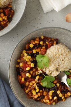Slow Cooker Vegetarian Chili (Three Bean, Smoky and Hearty)