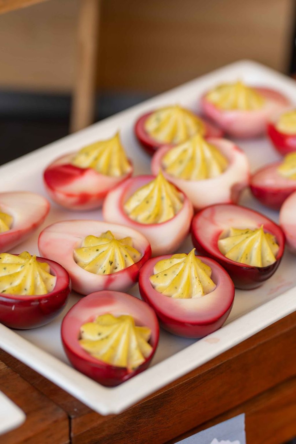 Spooky Purple Deviled Eggs